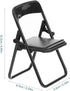Gadpiparty 36 Pieces Mini Foldable Chairs 1/6 Scale Plastic Dollhouse Furniture Mini Desk Toys Simulation Stand Model Chair Desk Phone Stand for Doll Decoration