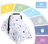 Muslin Car Seat Covers for Babies, Lightweight Infant Canopy, Breathable Baby Carrier Cover for Newborns