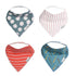Copper Pearl 4 Pack Soft Cotton Baby Bibs for Drooling and Teething,