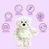 warmies Junior Microwavable & Weighted Stuffed Animals, Marshmallow Bear- Heated Stuffed Animal Plushie for Warmth