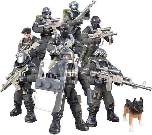 YEIBOBO Special Forces Mini Action Figure (Flying Tigers Team XJ-822) with Military Weapons and Accessories