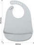 PandaEar 3 Pack Waterproof Silicone Baby Bibs, Super Thin Lightweight Feeding Bib with Food Catcher Pocket for Toddler