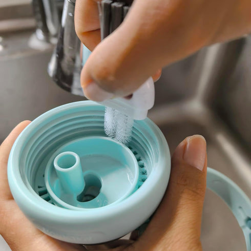 NiuXTool 4-in-1 2 Cup Lid Gap Cleaning Brush Kit Compact Multifunctional Bottle & Lid Cleaner with Silicone Rim Brush