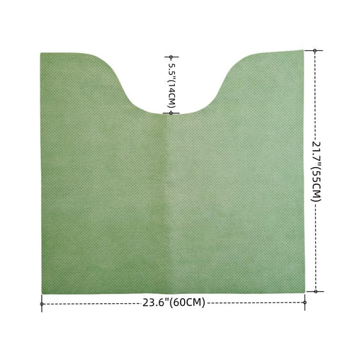 SYMHHA Mats,25-Pack Green Disposable Toilet U-Shape Pee Pads for Potty Training,No-Adhesive Non-Slip PE Backing