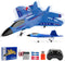 Blue RC Plane for Kids Upgrade F-22 Raptor Fighter RC Airplane Remote