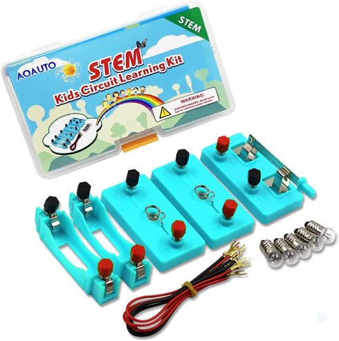 Kids Electricity Circuit Learning Kit, STEM Physics Science Electric Lab Experiments for Series and Parallel Circuit
