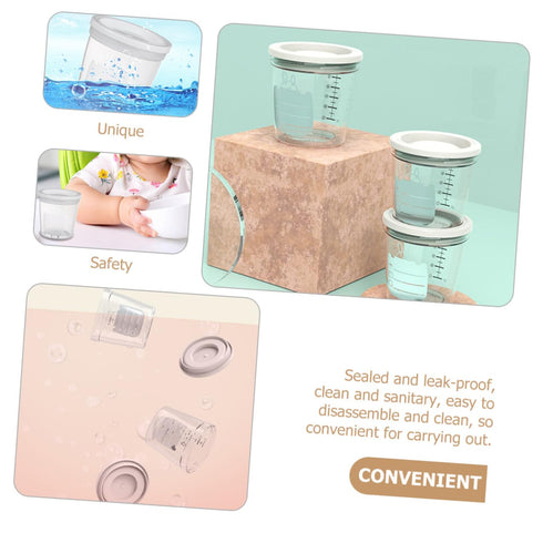 KOMBIUDA Portable Formula Dispenser Box Milk Powder Storage Container for Travel Safe Microwave Refrigerator Use Easy
