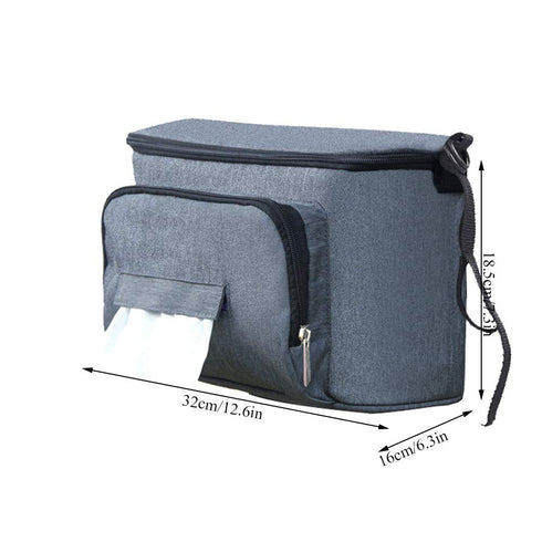 Baby Stroller with Cup Holders, Large Space Accessories Bag for Smart Moms, Fits All Strollers (Grey1)