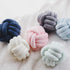 PUXU Blue,11in/28cm) Knot Pillow Ball Round Cushion Pillows, Children Room Decoration Plush Toys Calming Stress Relief