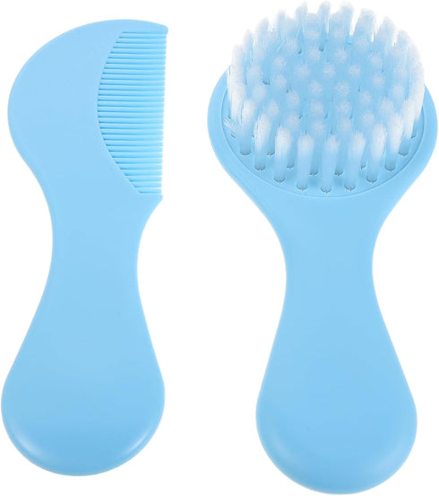 HOODANCOS Newborn Hair Brush and Cradle Cap Comb Set for Babies Boys, Soft