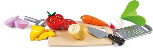 Set Hape Cooking Essentials Toy | Play Food Cutting Vegetables for Kids, Wooden Food Kitchen Accessory Toys