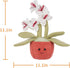 Apricot Lamb Potted Flower Plush Butterfly Orchid Plant, Soft Cute Plushies Toys for Baby Girl and Boy