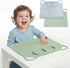 Domensi 2 Pack Silicone Suction Placemat with Teething Edge Bumper/Spill for Baby