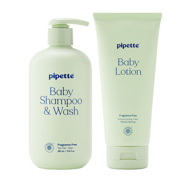 Pipette Fragrance Free Wash and Lotion Duo, Pack of 2, Fragrance Free