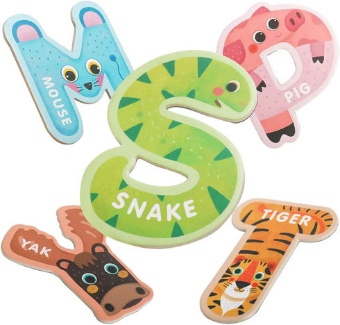JOCHA ABC Letter Cute Animals Jumbo Large Alphabet Magnets, Preschool Learning Spelling Toys for Kids