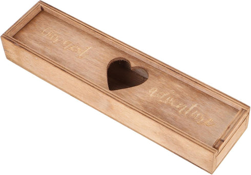 PERSELOSO Wooden Pregnancy Test Keepsake Box with Lid Announcement Storage Container Brown Pregnancy
