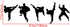 Amaonm Creative Vinyl Sport Taekwondo Wall Decor, Player Silhouette Decals, Removable DIY Stickers, 17"x51"