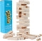 SpeedArmis Mini Tumble Tower, 54PCS Wooden Stacking Game for Teens - Pine