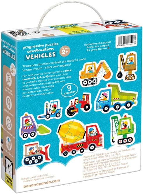 Progressive Puzzles Construction Vehicles 2+ Toddler Puzzle