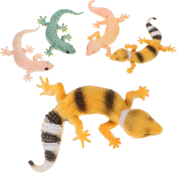Toyvian 4pcs Simulation Lizard Model - Lizard Figurines Toy for Reptile Habitat Decorations and Educational Props