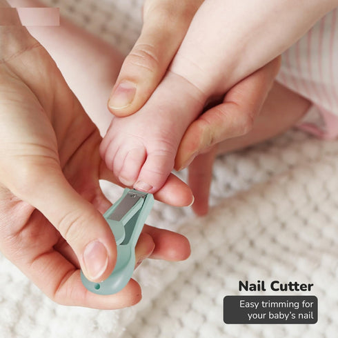Generic 4-in-1 Set 0-3 Baby Nail Care Kit Newborn Grooming with Safety Scissors, Nail Clipper, Tweezer & Nail Filer
