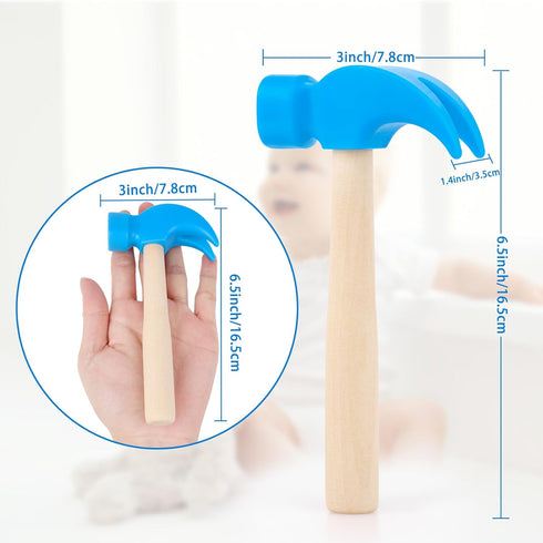 Fowecelt Wooden Hammer Toys - Simulation Hammers, Maintenance Tools, Educational Toys for Kids, Birthday Party Games