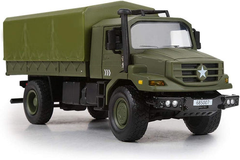 Ailejia Classic Military Diecast Transport Trucks Green Retro Army Utility Car Toy Model Gift for Kids