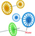 60PCS Plastic Project Wheels with 2mm Hole and 30PCs Shaft Rods for STEM Projects RC Truck Boat Helicopter Model