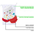 Nuby Soothing Teether Sock, Red with Triangles