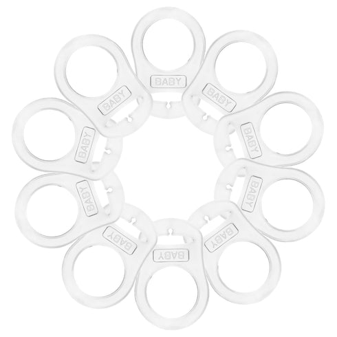 AUEAR, 10 Pack Silicone Adapter Rings Holder for Nipple Pacifier Clip Food
