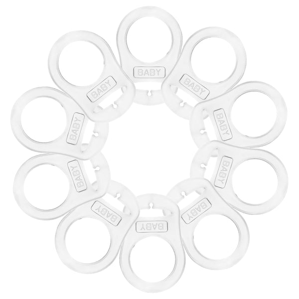 AUEAR, 10 Pack Silicone Adapter Rings Holder for Nipple Pacifier Clip Food