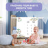 Baby Monthly Milestone Blanket, Koalas Trunk Branch Leaf Wreath, 48"x40", Unisex with 4 Frames and 1 Headband