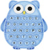 Push Pop Bubble Fidget Sensory Toy, ABC Alphabet Owl Shaped Educational Learning Tool for Kids (Black letters-blue)