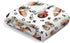Watercolor American Football Baby Blanket, Soft Flannel Swaddle for Boy Girl, Sports Lovers Gift, 30x40 Crib Playmat