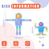 8 Hanaive Pcs Robot Fidget Spinners for Kids Transformable Fingertip Gyro Chain Toy Deformable DIY Stress Relief Fidget