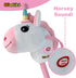 WALIKI Unicorn Stick Horse Toy - Cute Birthday Gift for 2-7 Year Old Girls