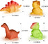 Light Up Bath Toys, 6 Packs Floating Dinosaur Bathtub Toys for Toddlers, No Hole Baby Bath Toys for Kids