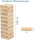54PCS Classic Block Stacking Board Game Wooden Blocks Stacking Games for Kids and Families Tumbling Tower Blocks Game