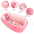 SHXKUAN 0-5 Inflatable Baby Bathtub Infant Anti-Slip Bath Seat Pool with Air Pump Travel Camping Portable Toddler Bath