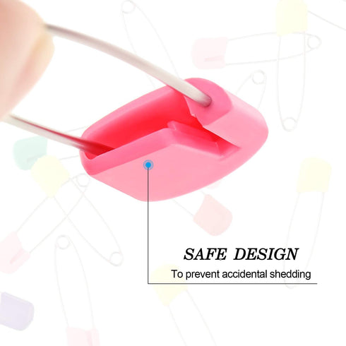 50 Pieces Safety Diaper Pins, 2.2 Inch Plastic Head Cloth Diaper Nappy Pins with Locking Closures