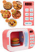 BoterLun Set 6 3+ Microwave Toys Kitchen Play with Light Sound,Kids Pretend Play Electronic Oven with Play Food