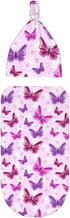 Lcokin Sets Butterfly Baby Stuff Swaddle Blanket Newborn Baby Swaddling Blanket Sleep Sack with Beanie Hat for Boys