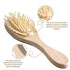 Set Premium Baby Hair Brush Natural Goat Hair & Bamboo Bristle Brushes, Beechwood Comb, Cotton Pouch Gentle Scalp Care