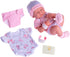 8 Set 14" 2+ piece Layette Baby Doll Gift | JC Toys - La Newborn Nursery | Life-Like Doll w/ Accessories | Pink | Ages