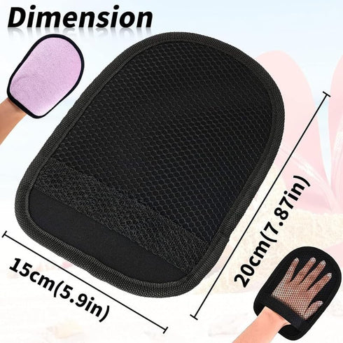 Theshai 2 Pieces Sand Wipe Off Mitt, Beach Sand Cleaner Soft Wipe Off Mitt for Beach Volleyball and Beach Activities