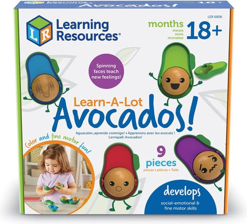 Learning Resources Learn-A-Lot Avocados - 9 Pieces Toddler Social Emotional Learning Toys, Ages 18+ Months