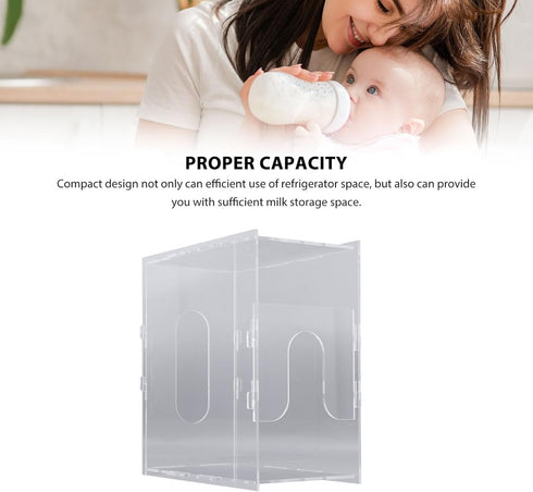 Compact Breast Milk Storage Tower - Transparent Container for Easy Organization