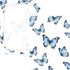 CZXW 52" 28" Blue Butterflies Crib Sheets Fitted x Natural Cotton Soft & Breathable for Baby Crib Mattress