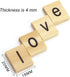 300PCS Wooden Tiles, Letters for Crafts, Alphabet Coasters Making
