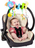 Caterbee Baby Car Seat Toys, Hanging Activity spiral plush stroller toys with rattle for boy or girl (Elephant)
